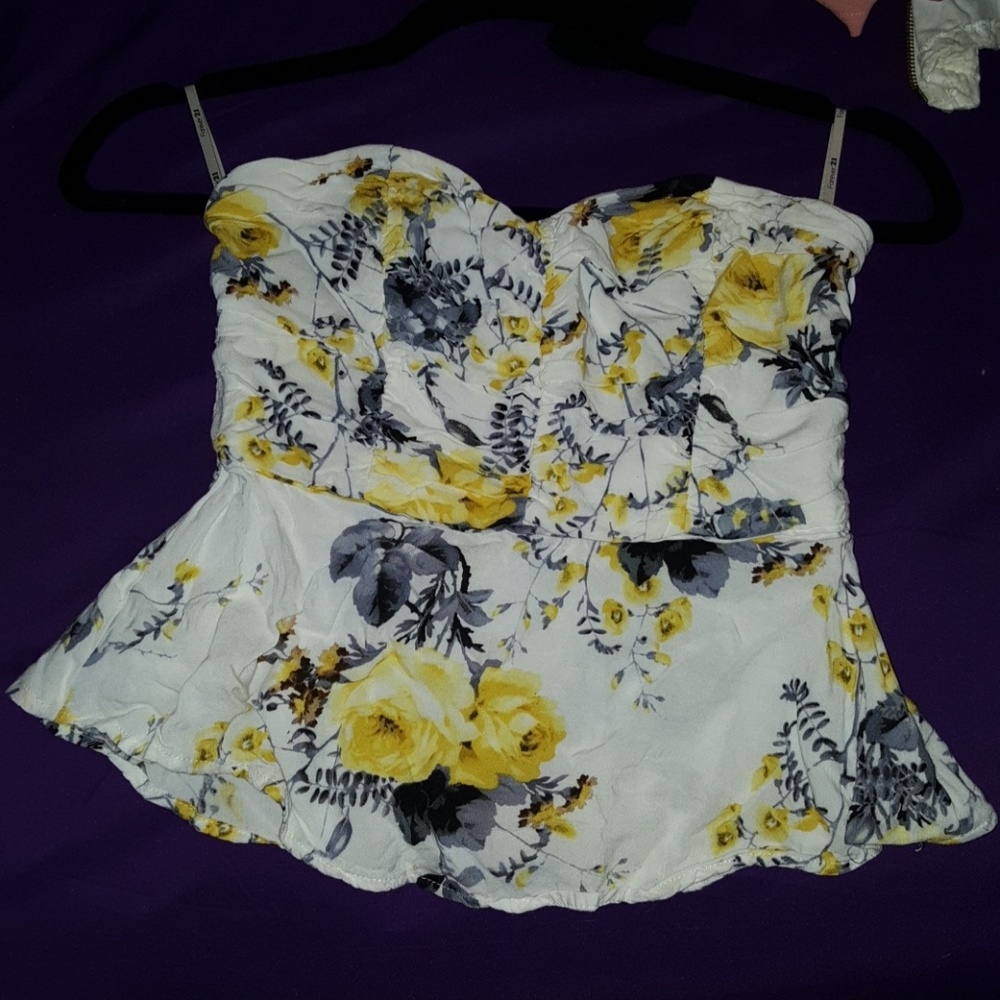 Floral Bustier Top